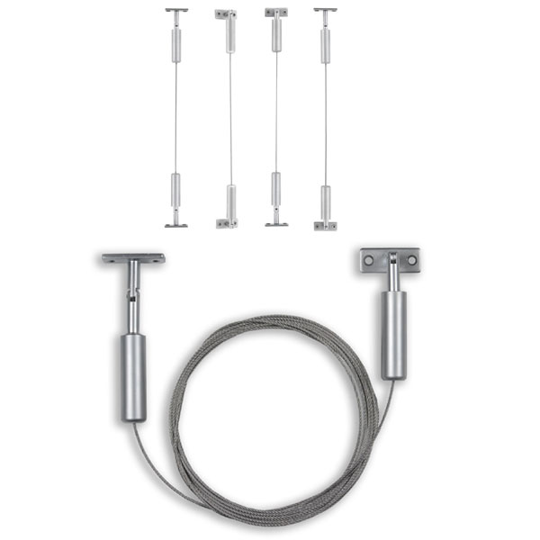 TUPARKA Attache Cadre Cable Suspension Cadre 2 mm x 10 m pour Fixations  pour Miroir, avec 10 Tubes de sertissage, 15 Crochets et vis pour Cadre- Cadre en D (jusqu'à 30 kg) : : Bricolage