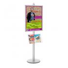PORTE-AFFICHES VISUAL-DISPLAYS® AVEC 1 CADRE 60 X 80 CM + 1 ÉTAGÈRE INCLINÉE