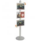 Présentoir Visual-Displays® avec 3 cadres A3 réglables et modulables sens portrait ou paysage