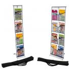 Présentoirs pliants compacts pour brochures - 4 ou 8 poches de rangement