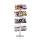 Présentoir vitrine d'affichage presse 177cm et 4 étagères