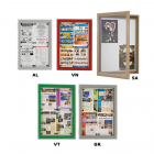 Vitrines extérieur 6 couleurs 4 feuilles pour affichage avec aimants