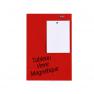 Tableau Affichage-Ecriture Verre Magnétique 40x60cm Rouge