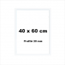 Cadres Bois 60x40 Profilé 20 mm Blanc