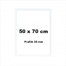 Cadres Bois 50x70 Profilé 20 mm Blanc