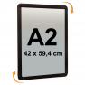 Cadre Cadro-Clic® coins arrondis A2 - NOIR
