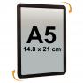 Cadre Cadro-Clic® coins arrondis A5 - NOIR