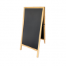 Chevalet Ardoise Craie double-faces pliant 120 x 60 cm cadre bois naturel (clair)