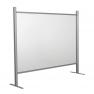 Cloison Écran de protection Plexiglass/Alu H 100 x L 80 cm