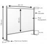 Cloison Écran de protection Plexiglass/Alu H 100 x L 80 cm