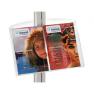 Etagère brochures inclinée Plexiglass H 32 x L 46 x Ep. 4 cm + fixation