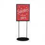Porte-affiches / Porte-messages de sol Info-Displays® sur pied ovale - Slide-in Noir A2