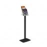 Porte-brochures et revues plexiglass-cristal sur pied NOIR 3 cases A5