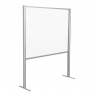 Cloison Écran de protection Plexiglass/Alu H 110 x L 100 cm