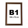 Cadre Clic-Clac B1 (100 X 70 cm) finition Bois Noyer