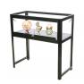 Vitrine d'exposition table /comptoir Aluminium Noir led
