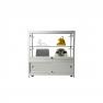 Vitrine Exposition LED H 90 x L 90 x P 45 cm - Gris Alu