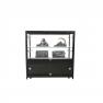 Vitrine Exposition LED H 90 x L 90 x P 45 cm - Noir mat